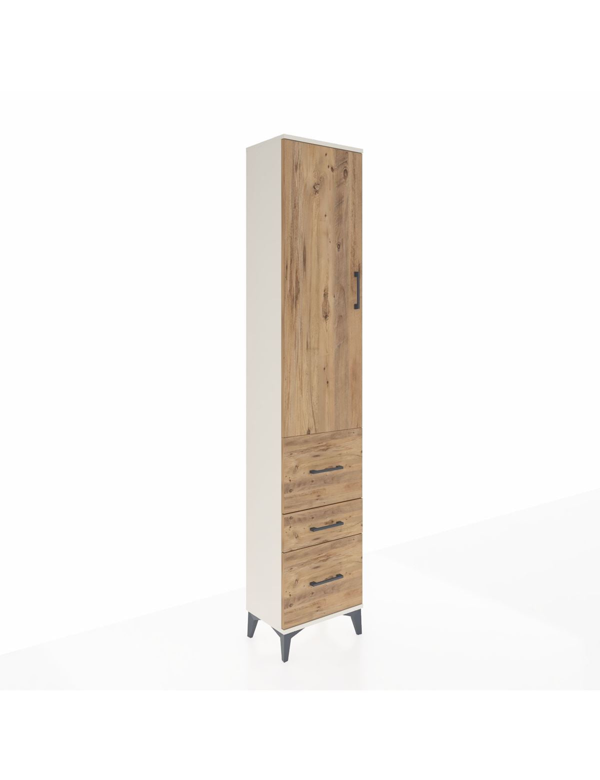 Arges Dolap 2 Raflı 3 Çekmeceli Tek Askılı 44x30x221 Aytaşı-Çam