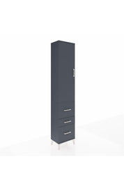 Arges Dolap 2 Raflı 3 Çekmeceli Tek Askılı 44x30x221 Antrasit-Antrasit