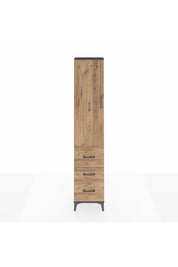 Arges Dolap 2 Raflı 3 Çekmeceli Tek Askılı 44x30x221 Antrasit-Çam