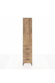 Arges Dolap 2 Raflı 3 Çekmeceli Tek Askılı 44x30x221 Çam-Çam