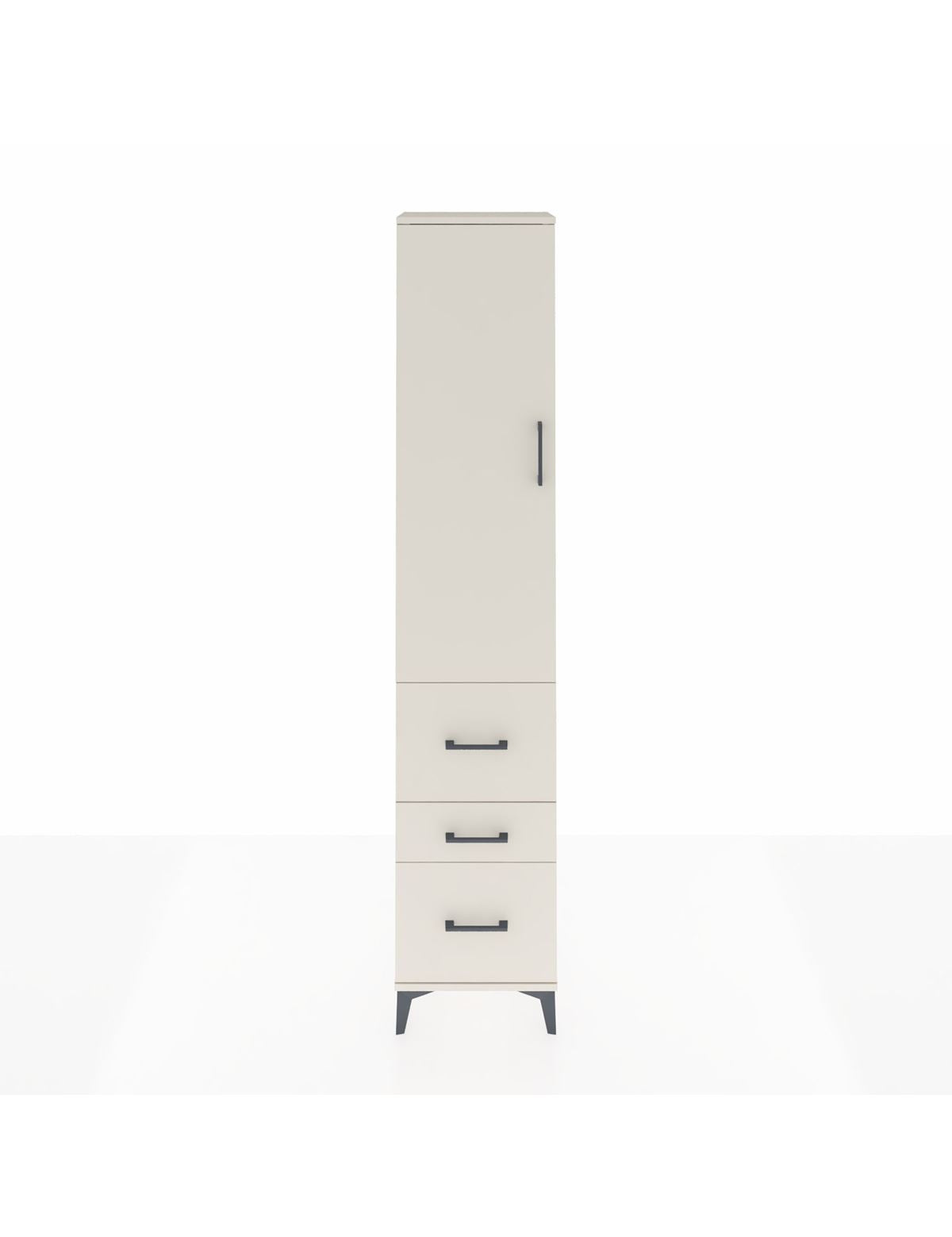 Arges Dolap 3 Raflı 3 Çekmeceli Tek Kapaklı 44x30x221 Aytaşı-Aytaşı