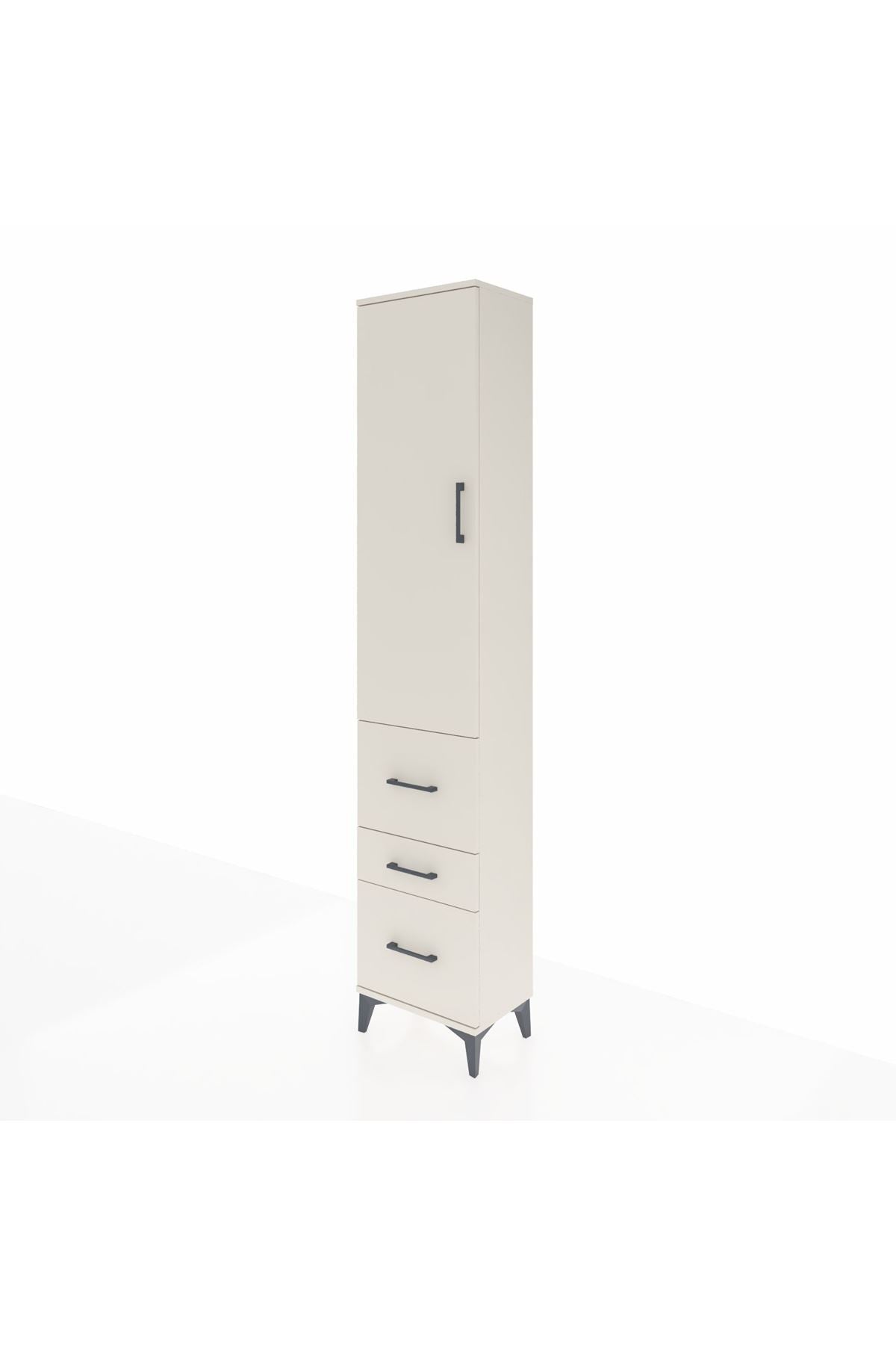 Arges Dolap 3 Raflı 3 Çekmeceli Tek Kapaklı 44x30x221 Aytaşı-Aytaşı