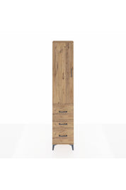 Arges Dolap 3 Raflı 3 Çekmeceli Tek Kapaklı 44x30x221 Çam-Çam