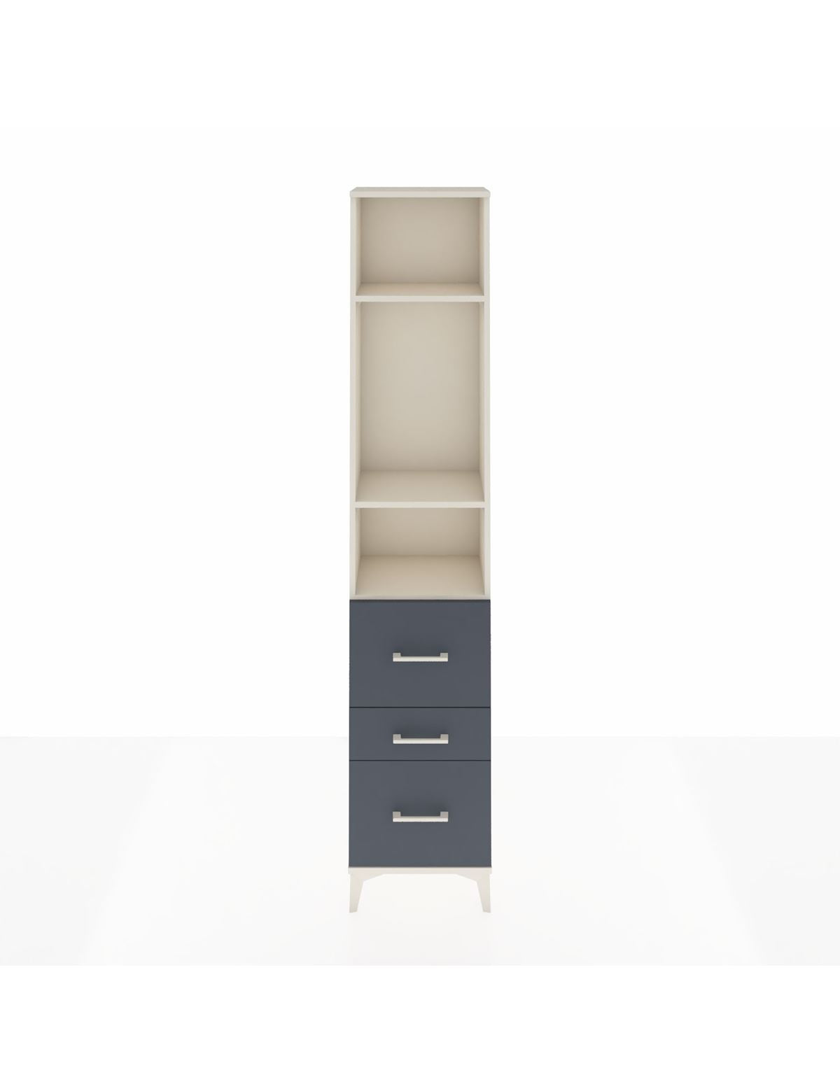 Arges Dolap 3 Raflı 3 Çekmeceli 44x30x221 Aytaşı-Antrasit