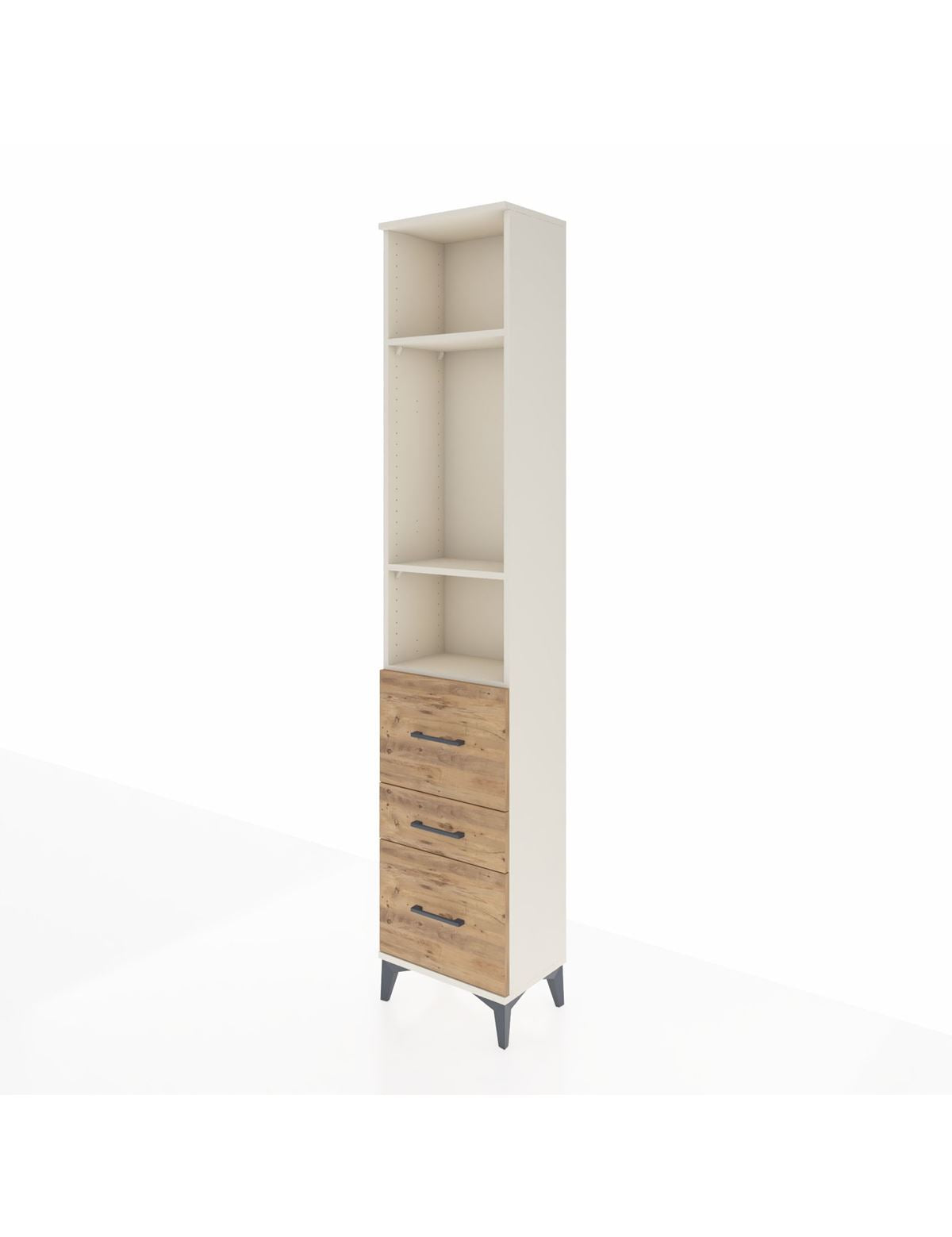 Arges Dolap 3 Raflı 3 Çekmeceli 44x30x221 - S28M069V3A