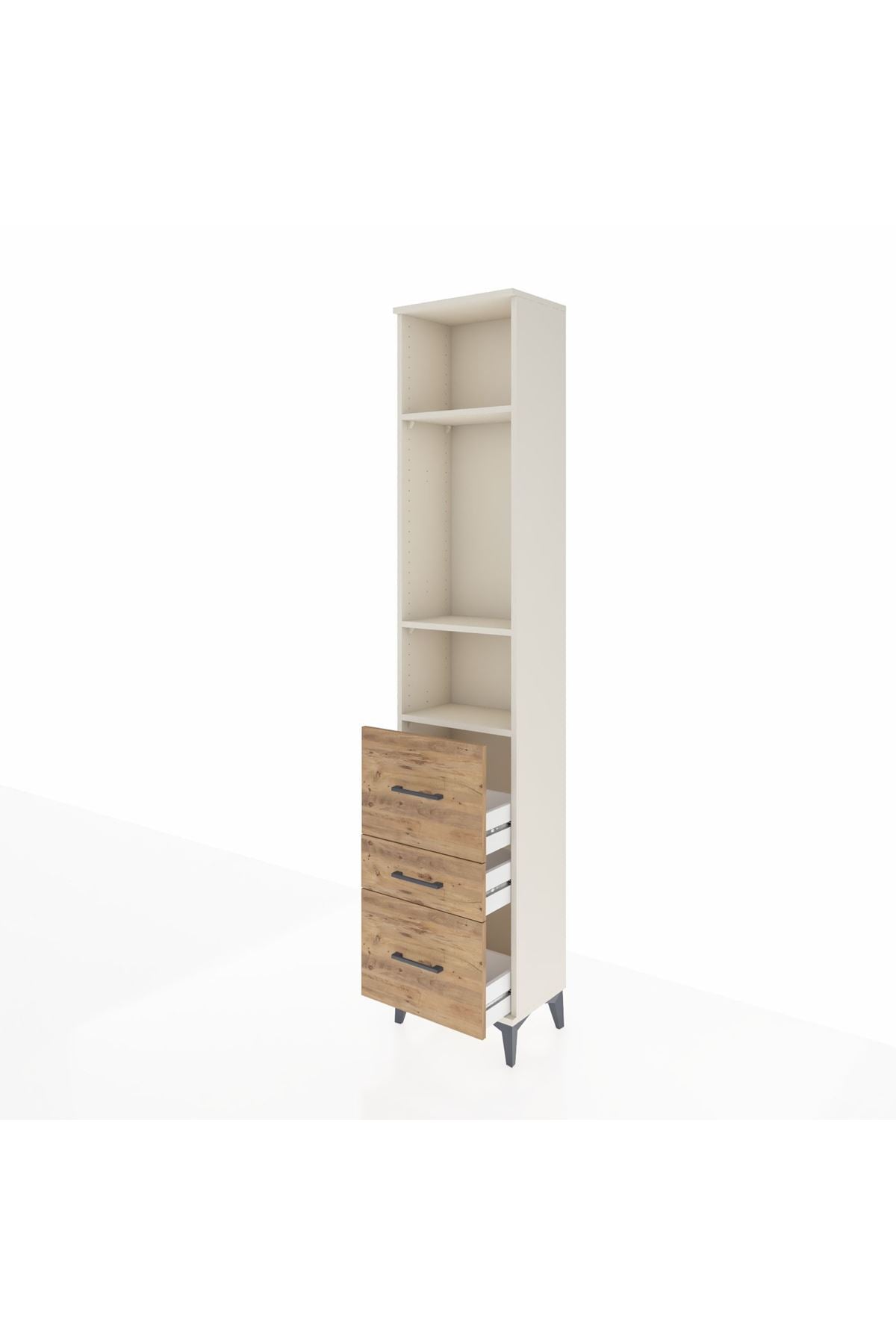 Arges Dolap 3 Raflı 3 Çekmeceli 44x30x221 Aytaşı-Çam