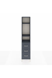 Arges Dolap 3 Raflı 3 Çekmeceli 44x30x221 Antrasit-Antrasit