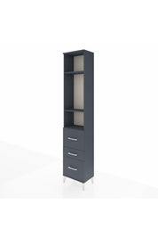 Arges Dolap 3 Raflı 3 Çekmeceli 44x30x221 Antrasit-Antrasit