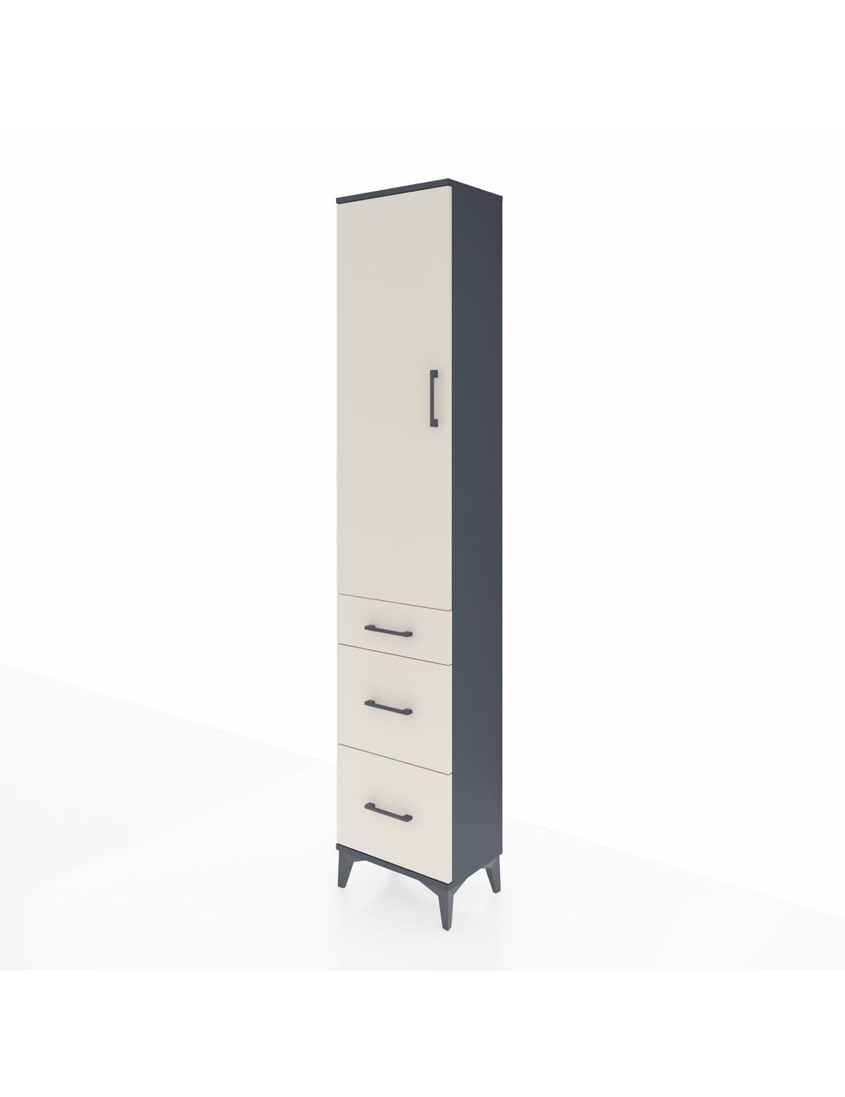 Arges Dolap 2 Raflı 3 Çekmeceli Tek Askılı 44x30x221 - S28M070V4A