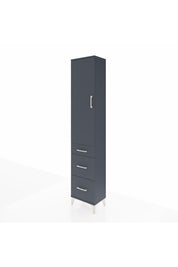 Arges Dolap 2 Raflı 3 Çekmeceli Tek Askılı 44x30x221 Antrasit-Antrasit