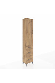 Arges Dolap 2 Raflı 3 Çekmeceli Tek Askılı 44x30x221 Çam-Çam