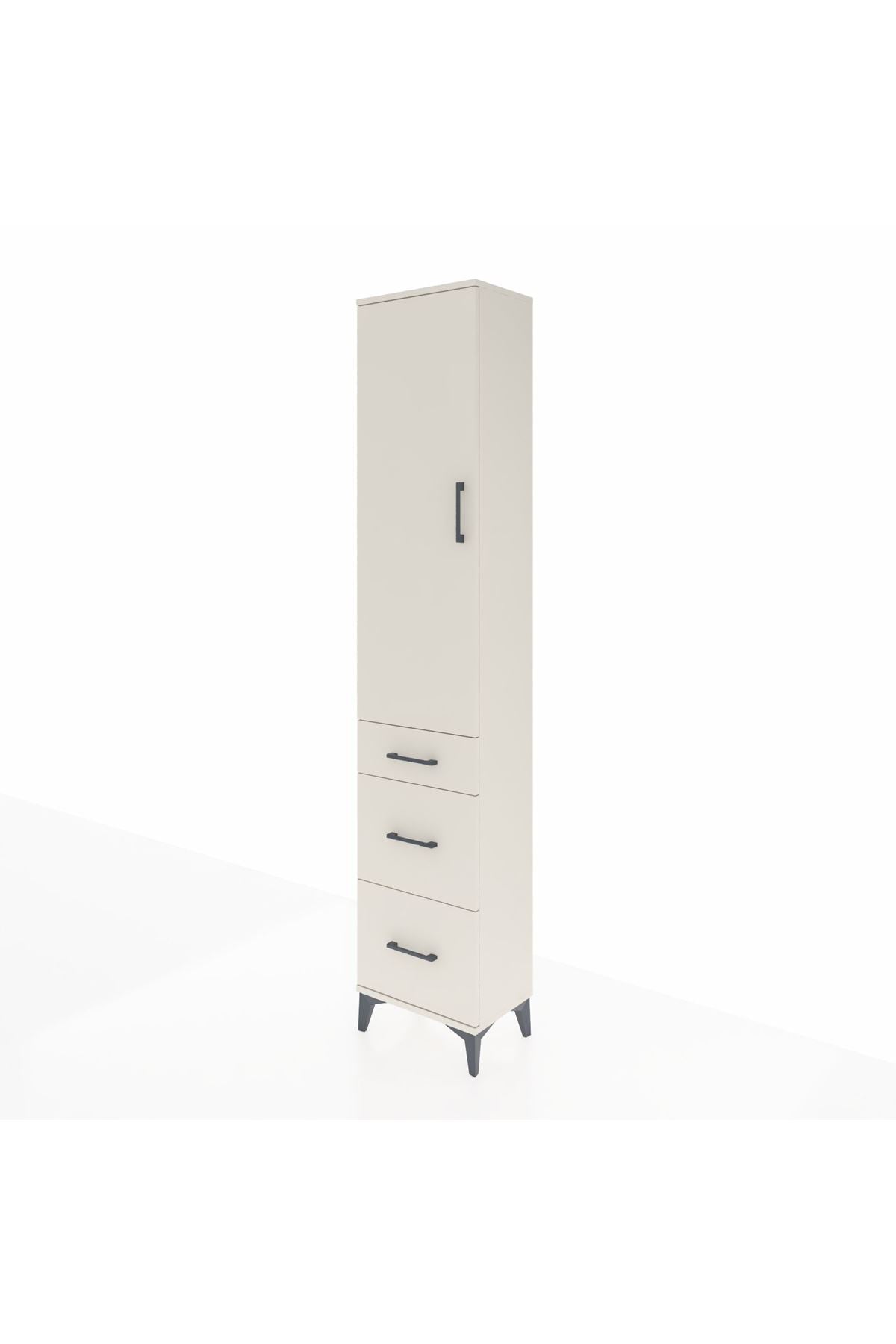 Arges Dolap 3 Raflı 3 Çekmeceli Tek Kapaklı 44x30x221 Aytaşı-Aytaşı