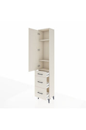 Arges Dolap 3 Raflı 3 Çekmeceli Tek Kapaklı 44x30x221 Aytaşı-Aytaşı