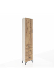 Arges Dolap 3 Raflı 3 Çekmeceli Tek Kapaklı 44x30x221 Aytaşı-Çam