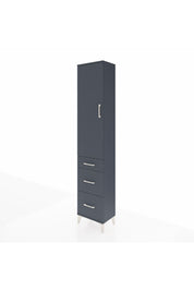 Arges Dolap 3 Raflı 3 Çekmeceli Tek Kapaklı 44x30x221 Antrasit-Antrasit