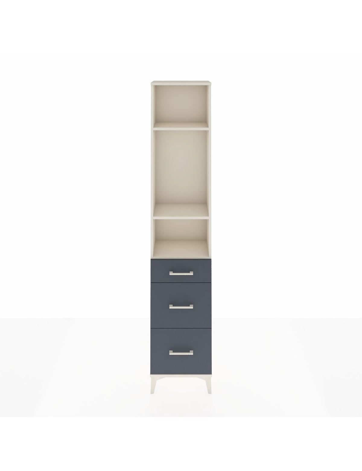 Arges Dolap 3 Raflı 3 Çekmeceli 44x30x221 Aytaşı-Antrasit