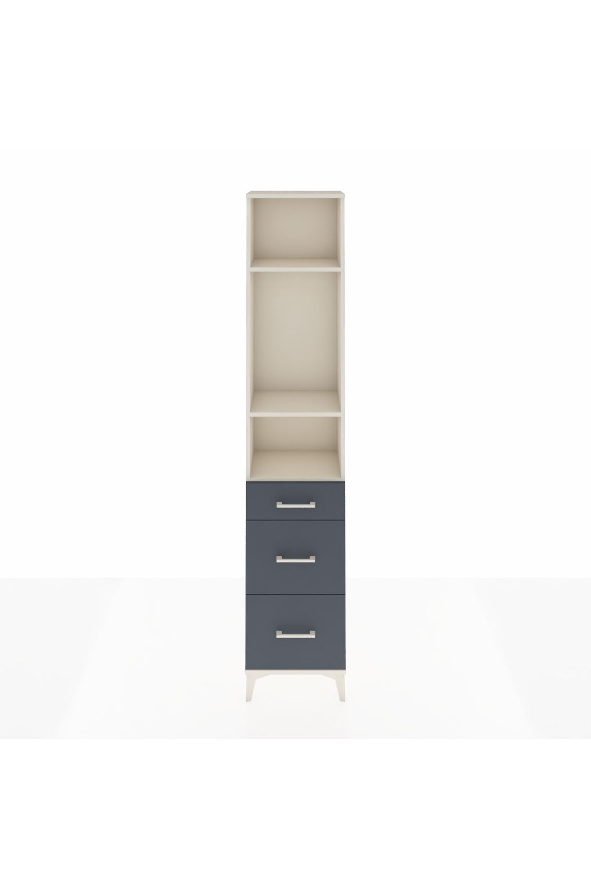 Arges Dolap 3 Raflı 3 Çekmeceli 44x30x221 Aytaşı-Antrasit