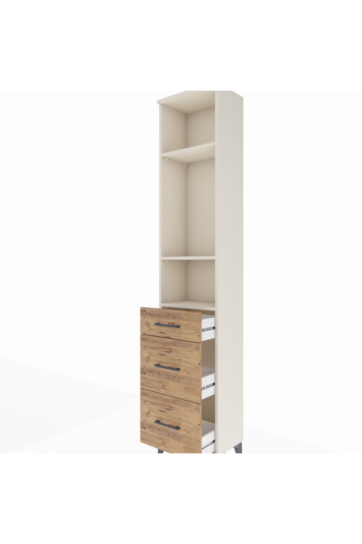 Arges Dolap 3 Raflı 3 Çekmeceli 44x30x221 Aytaşı-Çam