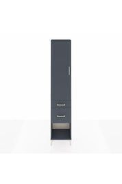 Arges Dolap 2 Raflı 2 Çekmeceli Tek Askılı 44x30x221 Antrasit-Antrasit