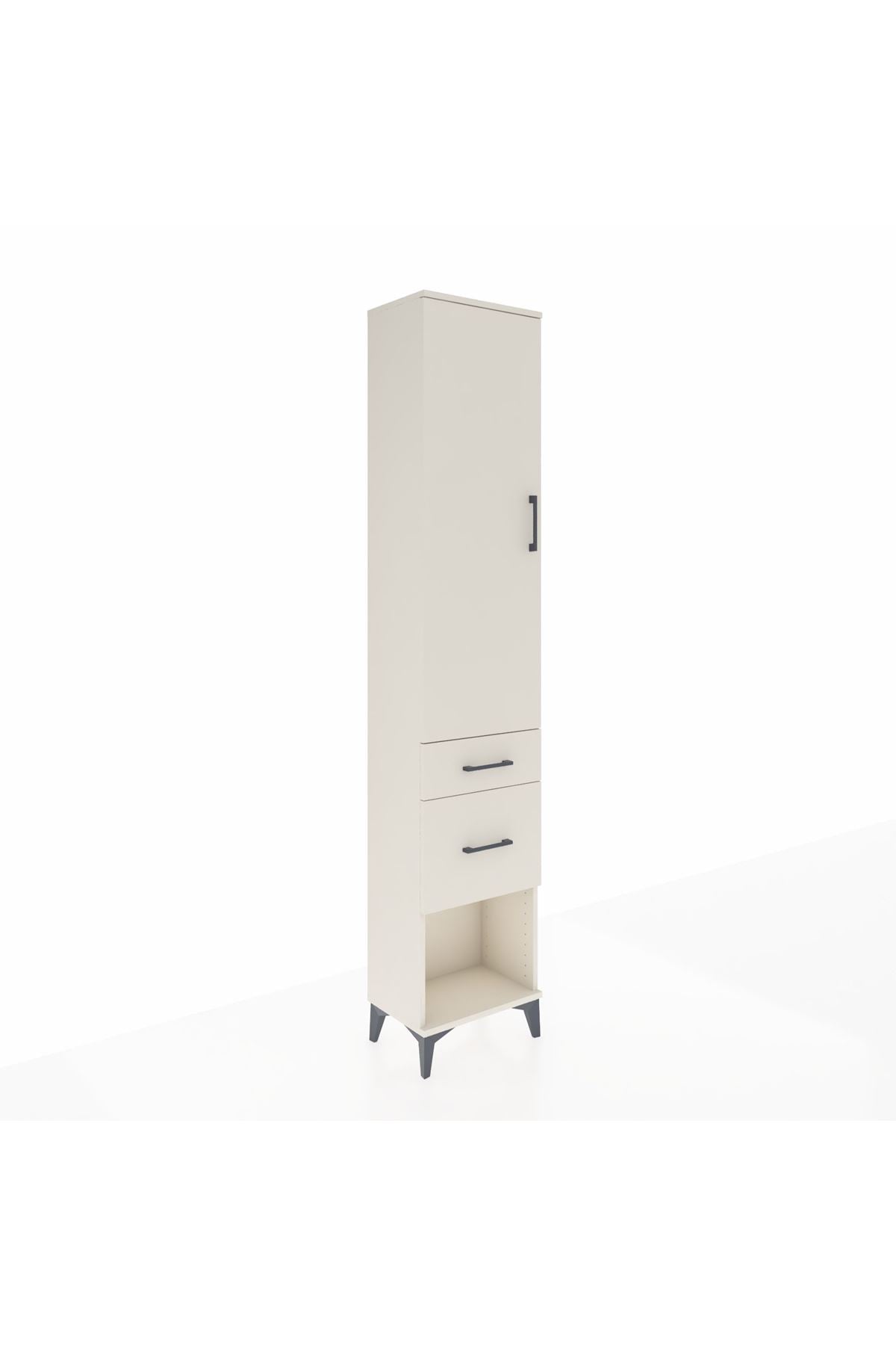 Arges Dolap 3 Raflı 2 Çekmeceli Tek Kapaklı 44x30x221 Aytaşı-Aytaşı