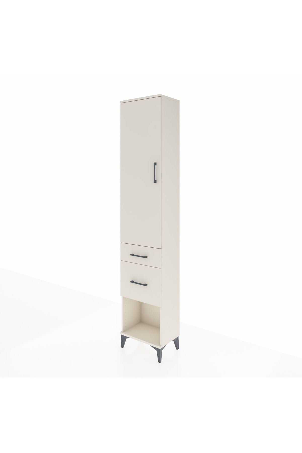 Arges Dolap 3 Raflı 2 Çekmeceli Tek Kapaklı 44x30x221 Aytaşı-Aytaşı