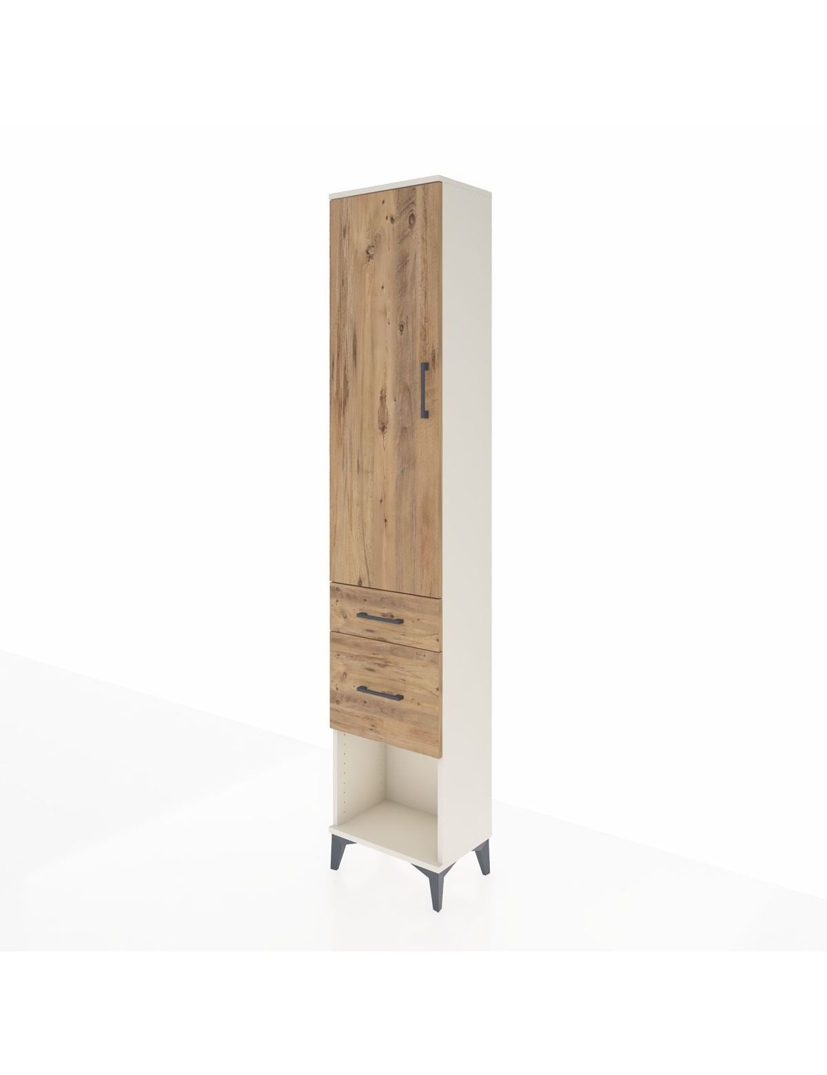 Arges Dolap 3 Raflı 2 Çekmeceli Tek Kapaklı 44x30x221 - S28M074V3A