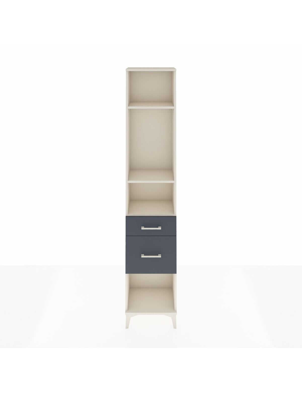 Arges Dolap 3 Raflı 2 Çekmeceli 44x30x221 Aytaşı-Antrasit