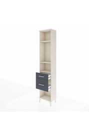 Arges Dolap 3 Raflı 2 Çekmeceli 44x30x221 Aytaşı-Antrasit