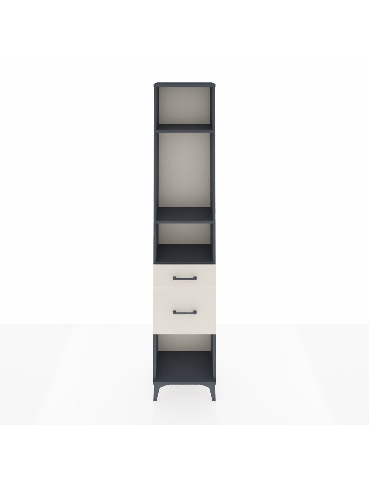 Arges Dolap 3 Raflı 2 Çekmeceli 44x30x221 Antrasit-Aytaşı