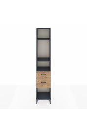 Arges Dolap 3 Raflı 2 Çekmeceli 44x30x221 Antrasit-Çam