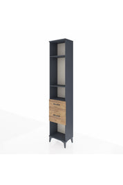 Arges Dolap 3 Raflı 2 Çekmeceli 44x30x221 Antrasit-Çam