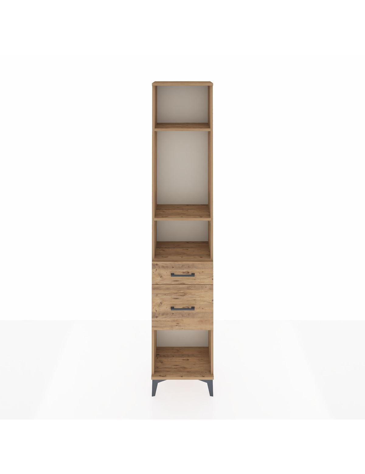 Arges Dolap 3 Raflı 2 Çekmeceli 44x30x221 Çam-Çam