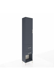 Arges Dolap 2 Raflı 2 Çekmeceli Tek Askılı 44x30x221 Antrasit-Antrasit