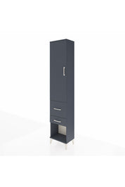 Arges Dolap 2 Raflı 2 Çekmeceli Tek Askılı 44x30x221 Antrasit-Antrasit