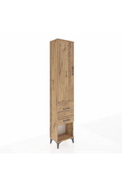 Arges Dolap 2 Raflı 2 Çekmeceli Tek Askılı 44x30x221 Çam-Çam