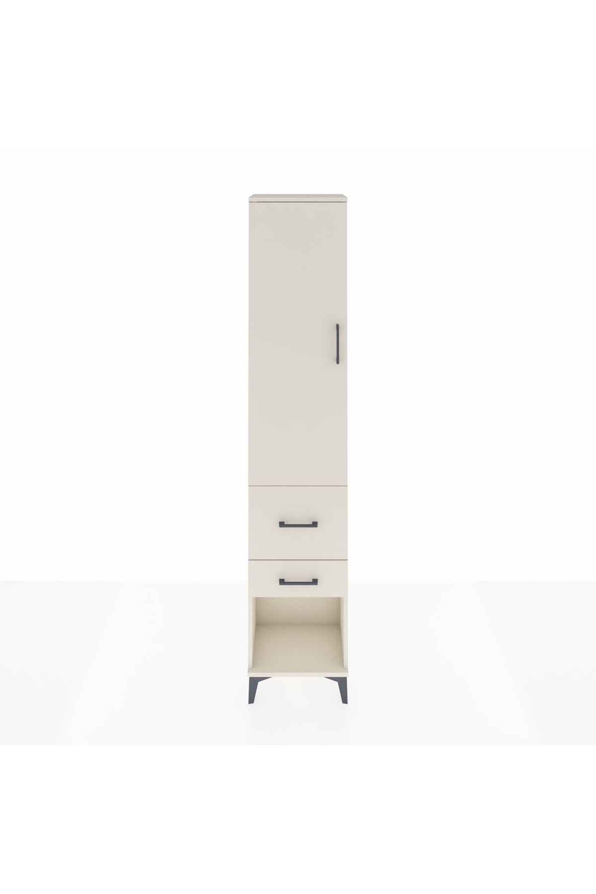 Arges Dolap 3 Raflı 2 Çekmeceli Tek Kapaklı 44x30x221 Aytaşı-Aytaşı