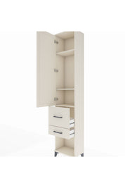 Arges Dolap 3 Raflı 2 Çekmeceli Tek Kapaklı 44x30x221 Aytaşı-Aytaşı