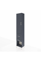 Arges Dolap 3 Raflı 2 Çekmeceli Tek Kapaklı 44x30x221 Antrasit-Antrasit