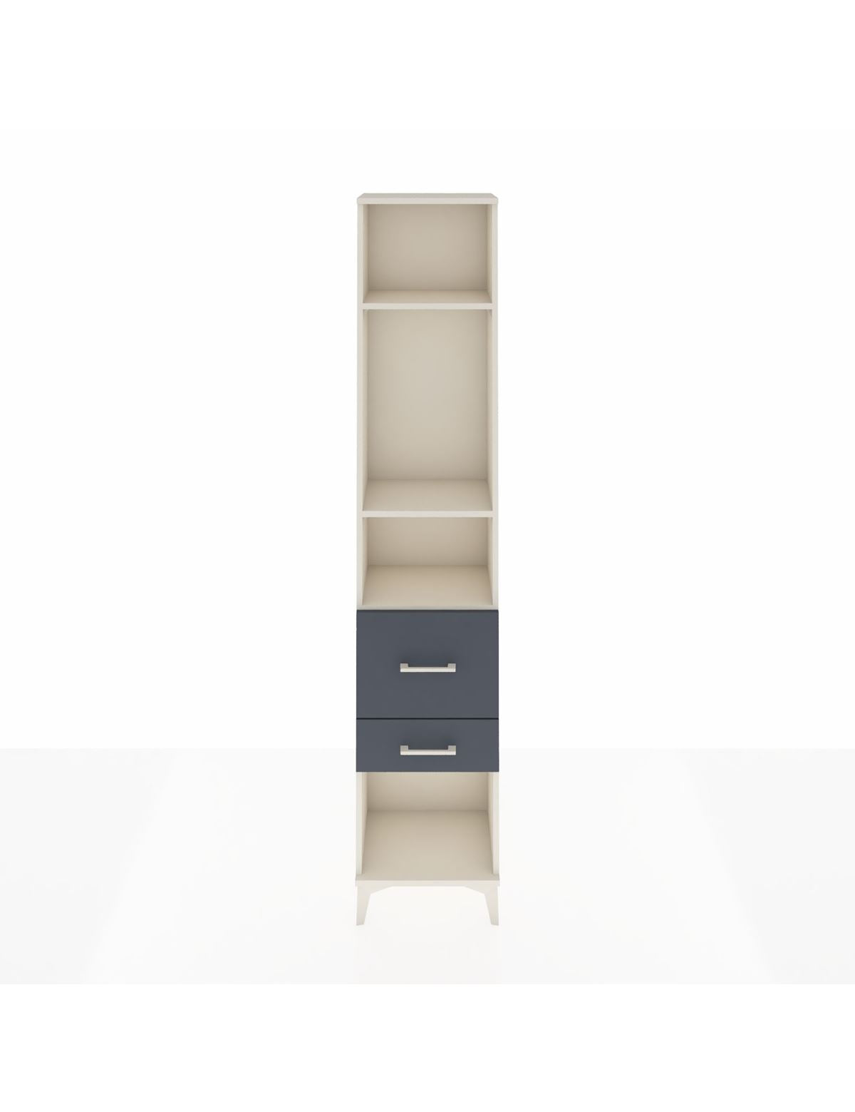 Arges Dolap 3 Raflı 2 Çekmeceli 44x30x221 Aytaşı-Antrasit