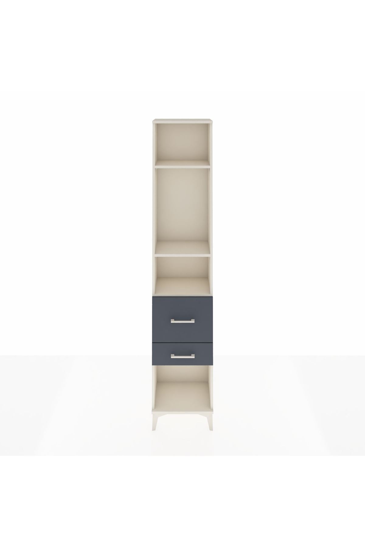 Arges Dolap 3 Raflı 2 Çekmeceli 44x30x221 Aytaşı-Antrasit