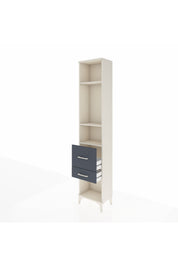 Arges Dolap 3 Raflı 2 Çekmeceli 44x30x221 Aytaşı-Antrasit