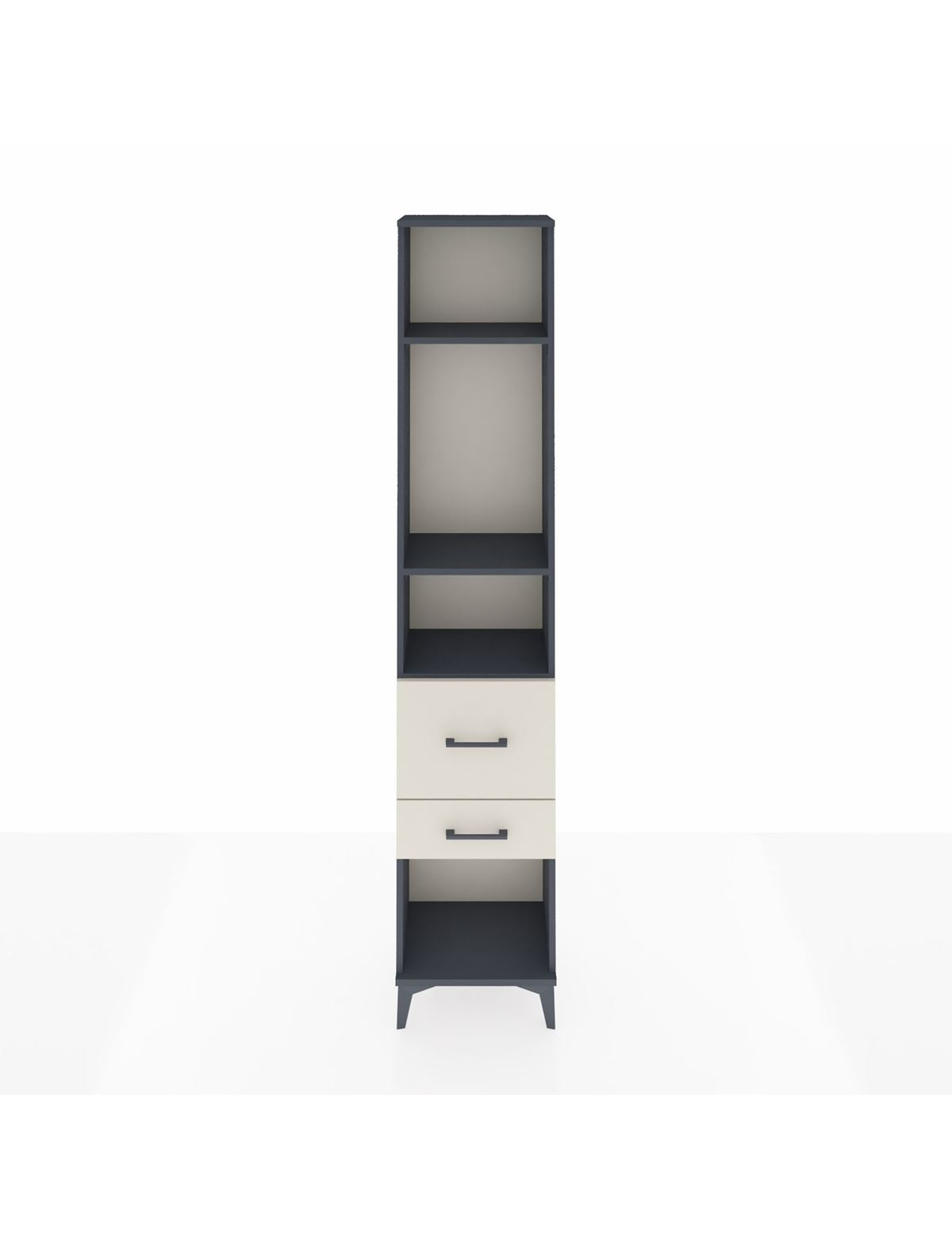 Arges Dolap 3 Raflı 2 Çekmeceli 44x30x221 Antrasit-Aytaşı