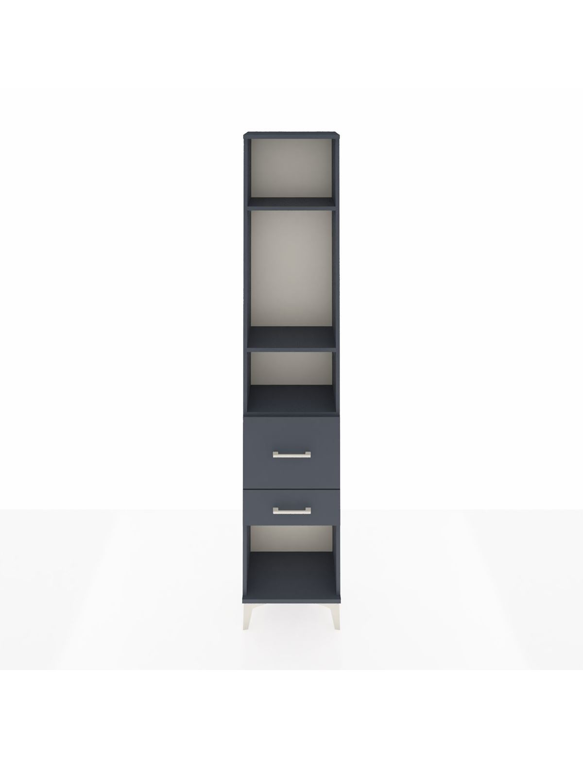 Arges Dolap 3 Raflı 2 Çekmeceli 44x30x221 Antrasit-Antrasit