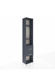 Arges Dolap 3 Raflı 2 Çekmeceli 44x30x221 Antrasit-Antrasit