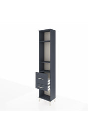 Arges Dolap 3 Raflı 2 Çekmeceli 44x30x221 Antrasit-Antrasit