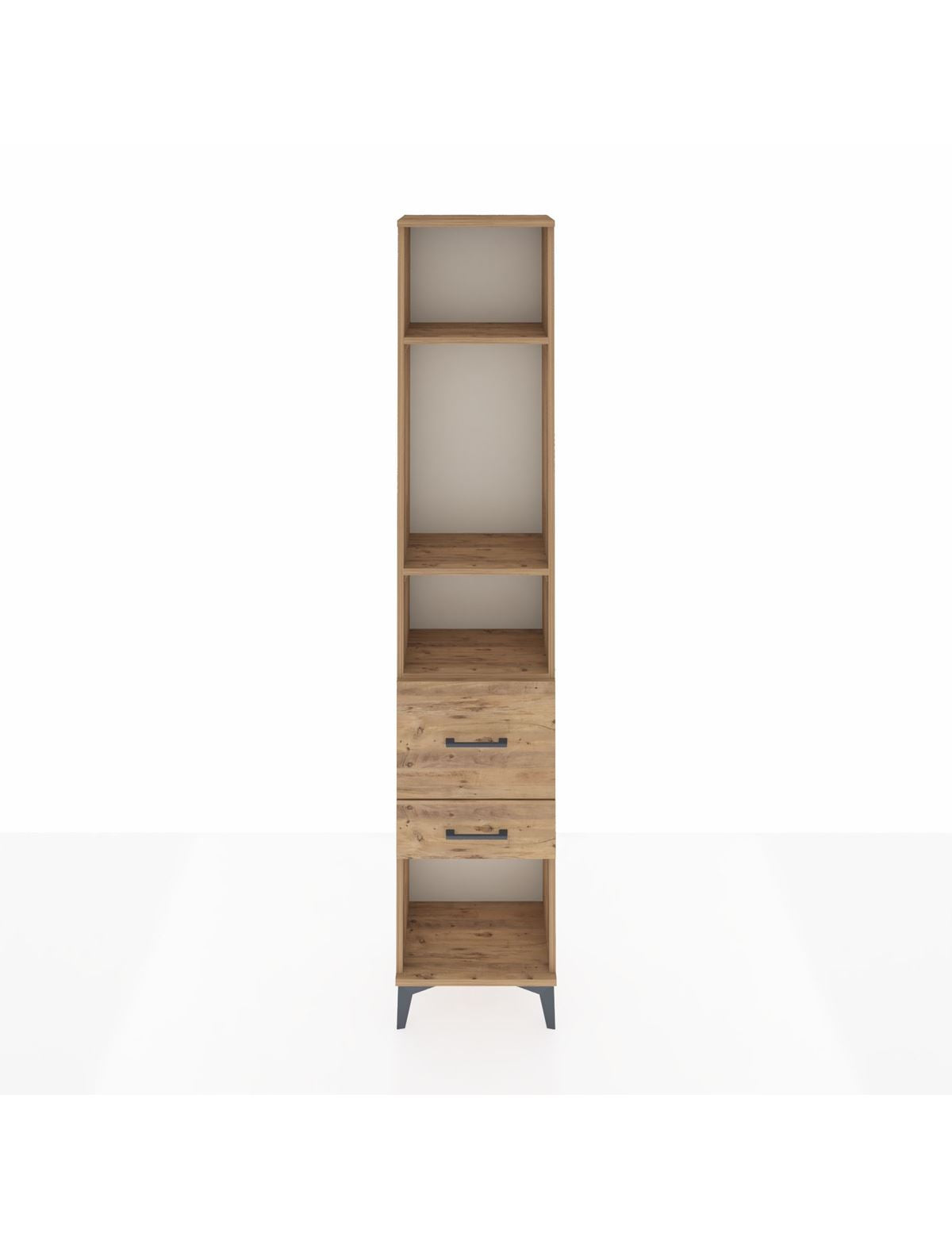 Arges Dolap 3 Raflı 2 Çekmeceli 44x30x221 Çam-Çam