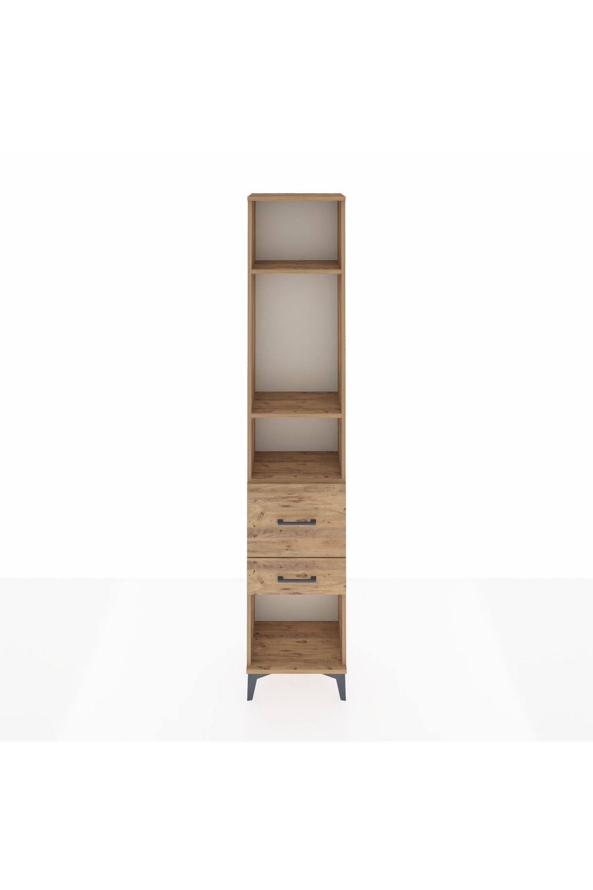 Arges Dolap 3 Raflı 2 Çekmeceli 44x30x221 Çam-Çam