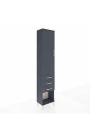 Arges Dolap 2 Raflı 3 Çekmeceli Tek Askılı 44x30x221 Antrasit-Antrasit