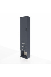 Arges Dolap 2 Raflı 3 Çekmeceli Tek Askılı 44x30x221 Antrasit-Antrasit