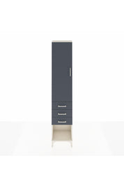 Arges Dolap 3 Raflı 3 Çekmeceli Tek Kapaklı 44x30x221 Aytaşı-Antrasit